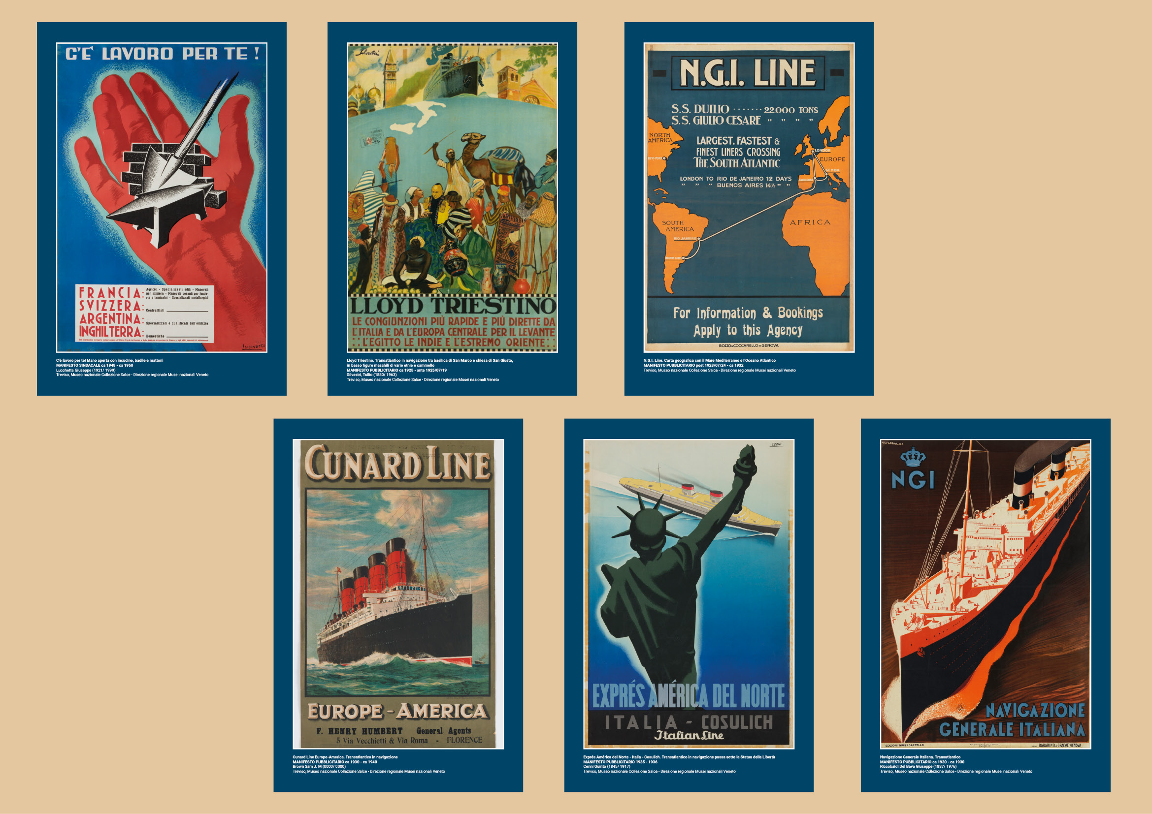 Nuovi manifesti storici al MEV: il viaggio degli emigranti tra le rotte dei grandi transatlantici